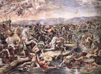 拉斐爾 The Battle at Pons Milvius, detail